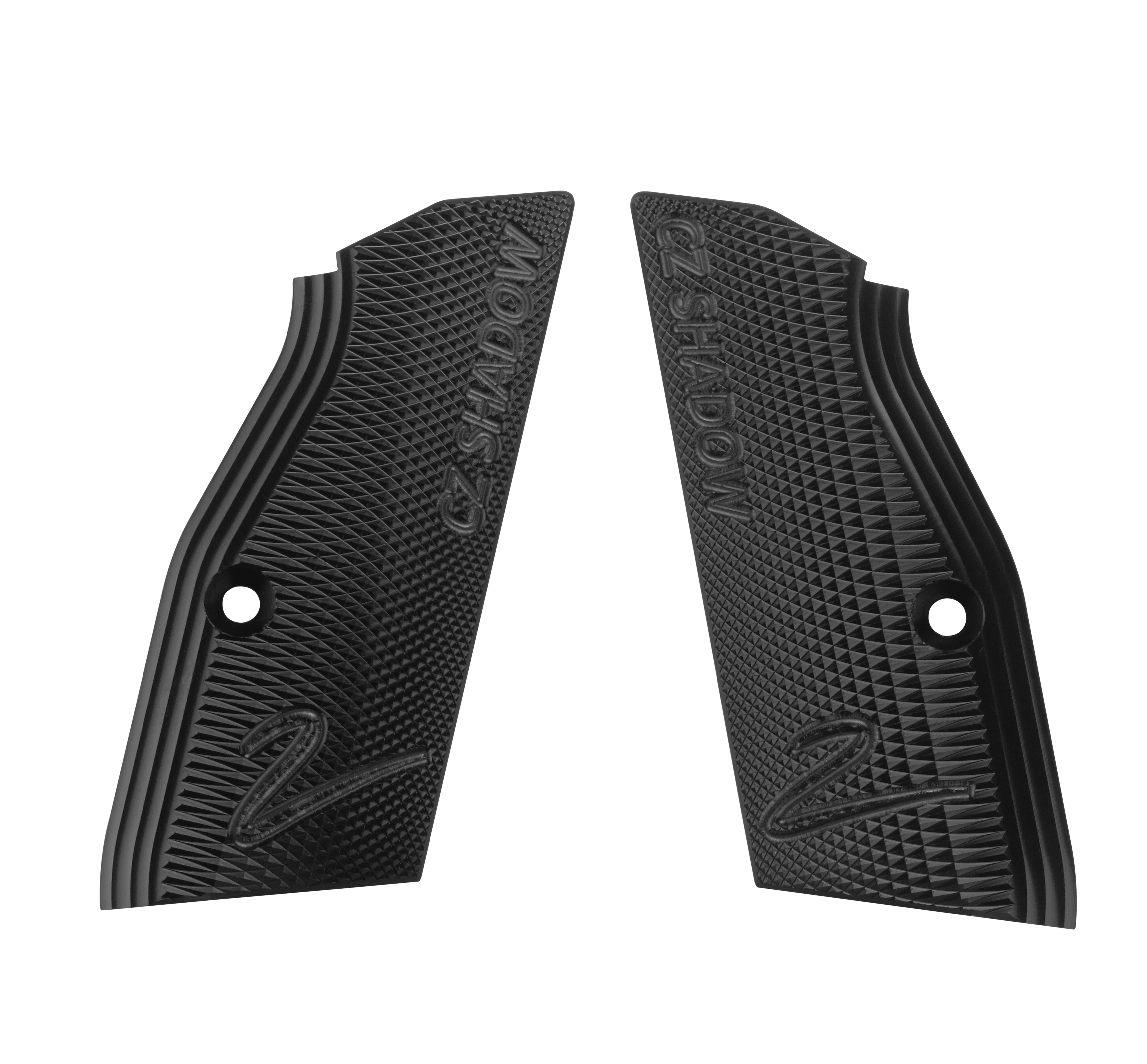 CZ SHADOW 2 Premium Hard Elox Grips without Funnel - Black - CZUB®