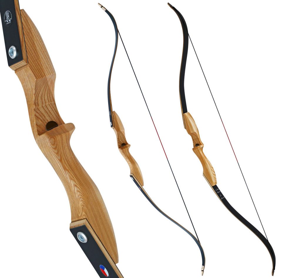 LAZECKY® Professional Hunting Recurve BOW TRAPER Ash Wood
