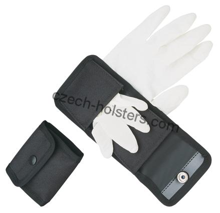 Tactical Belt Black Case for Two Pairs of Latex Gloves