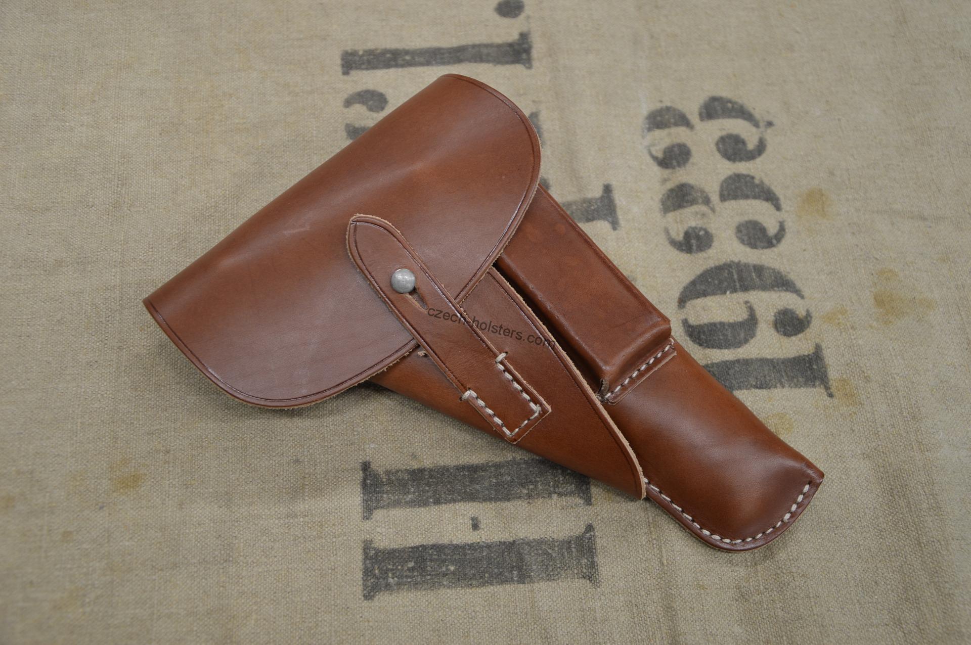 WW2 German 100% Handmade Leather Holster Browning HP35 FN - Brown