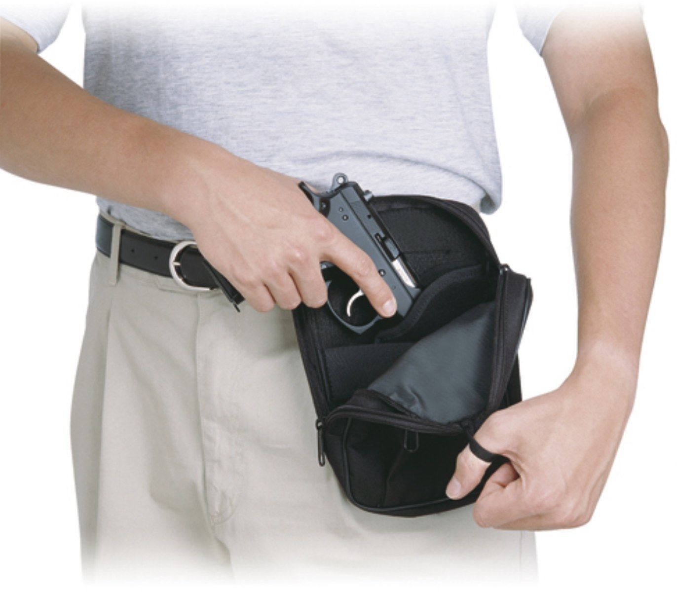 Professional Concealed Carry Quick Drawing Belt Case CZ Compact Size - Black