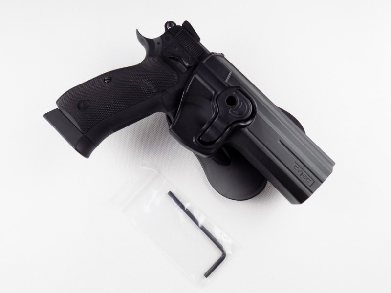 CZ 75 SP-01 Shadow High-Tech Black Polymer Holster - Paddle