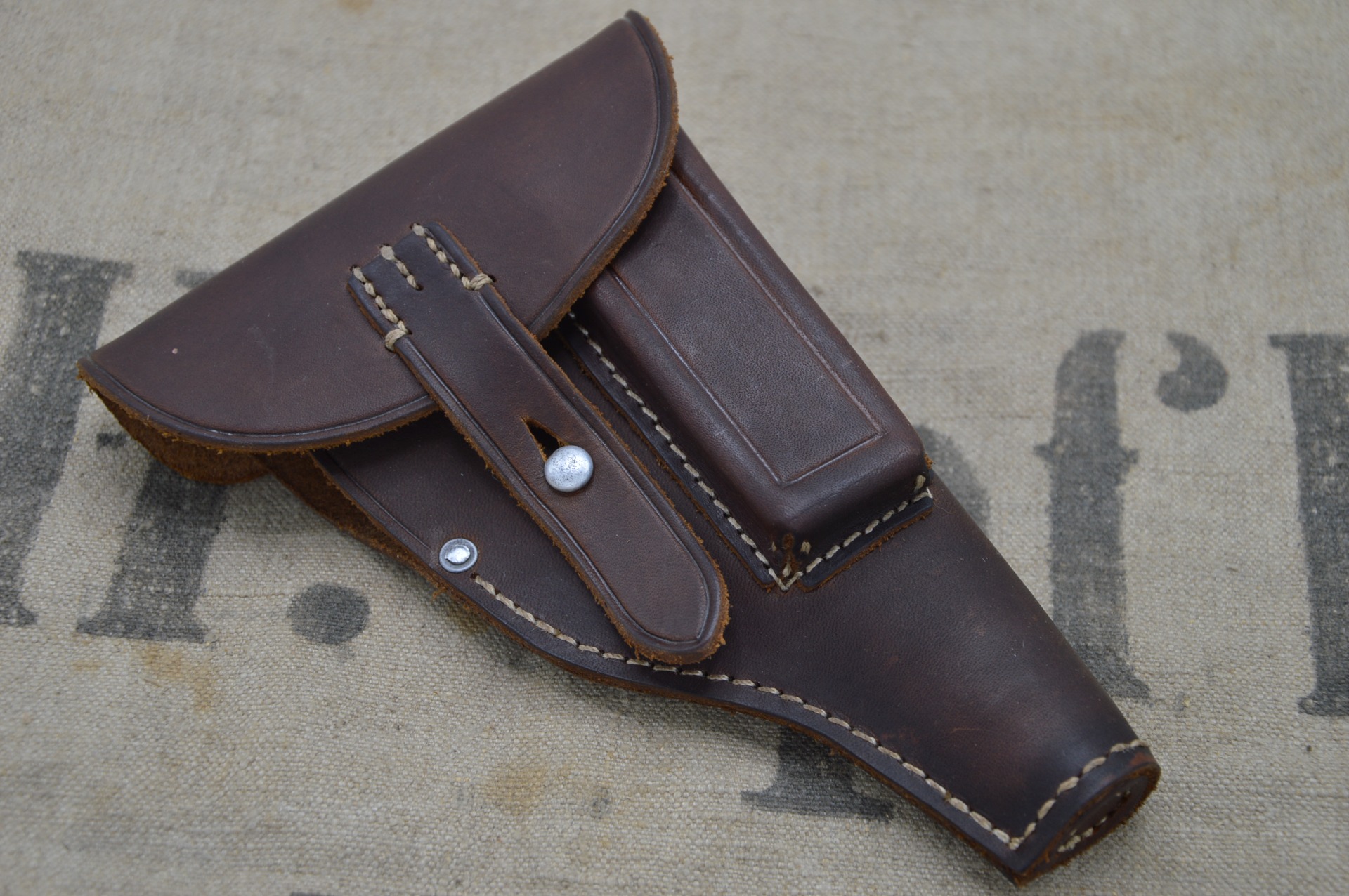 WW1 / WW2 German Army 100% Handmade Leather Holster Browning FN 1910-  Brown