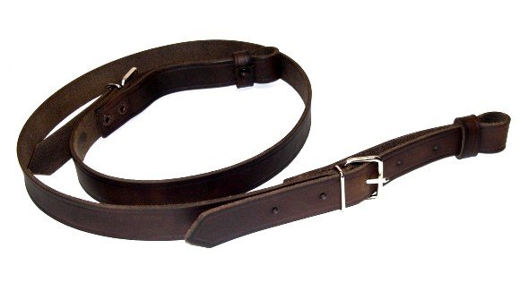 Hunting Premium Leather Rifle Sling - Dark Brown