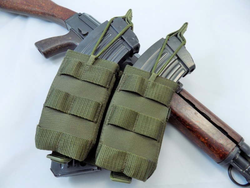 VZ58,SA58 Original Czech Army Profi Magazine Double Open Molle Pouch - Olive