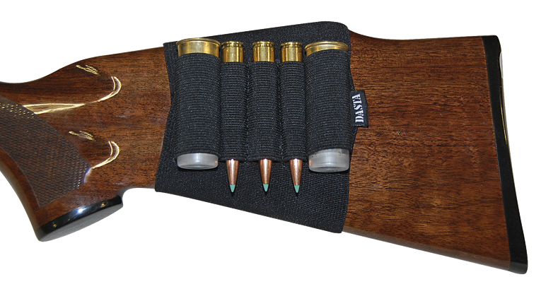 Rifle and Shotgun Combined Stock Cartridge Holder - Black
